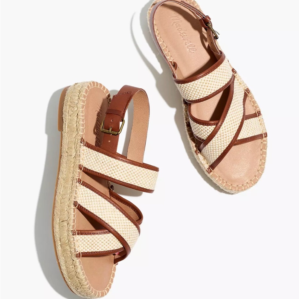 Madewell julie espadrilles sandals brown